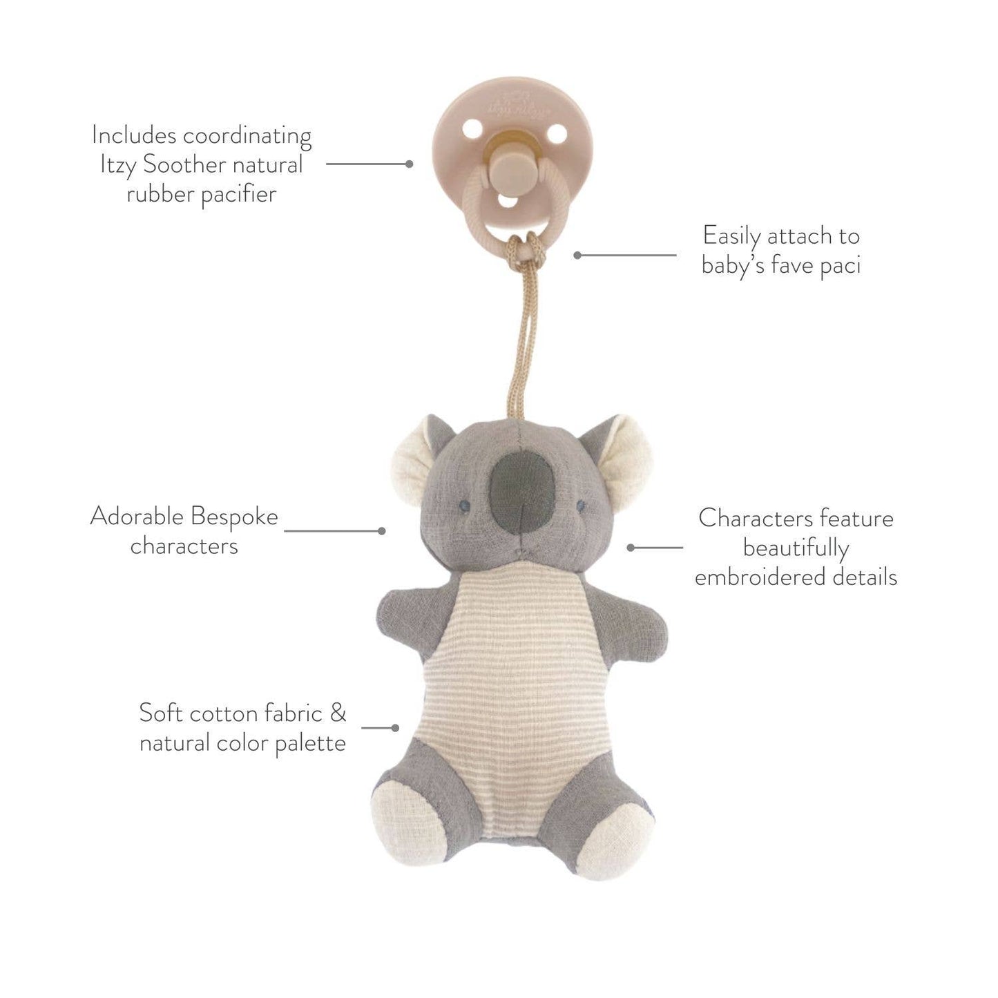 Bitzy Pal- Pacifier & Plush