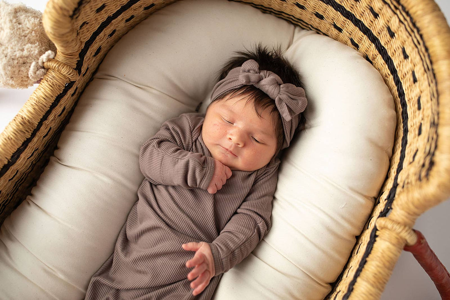Cocoa Ribbed Knotted Gown