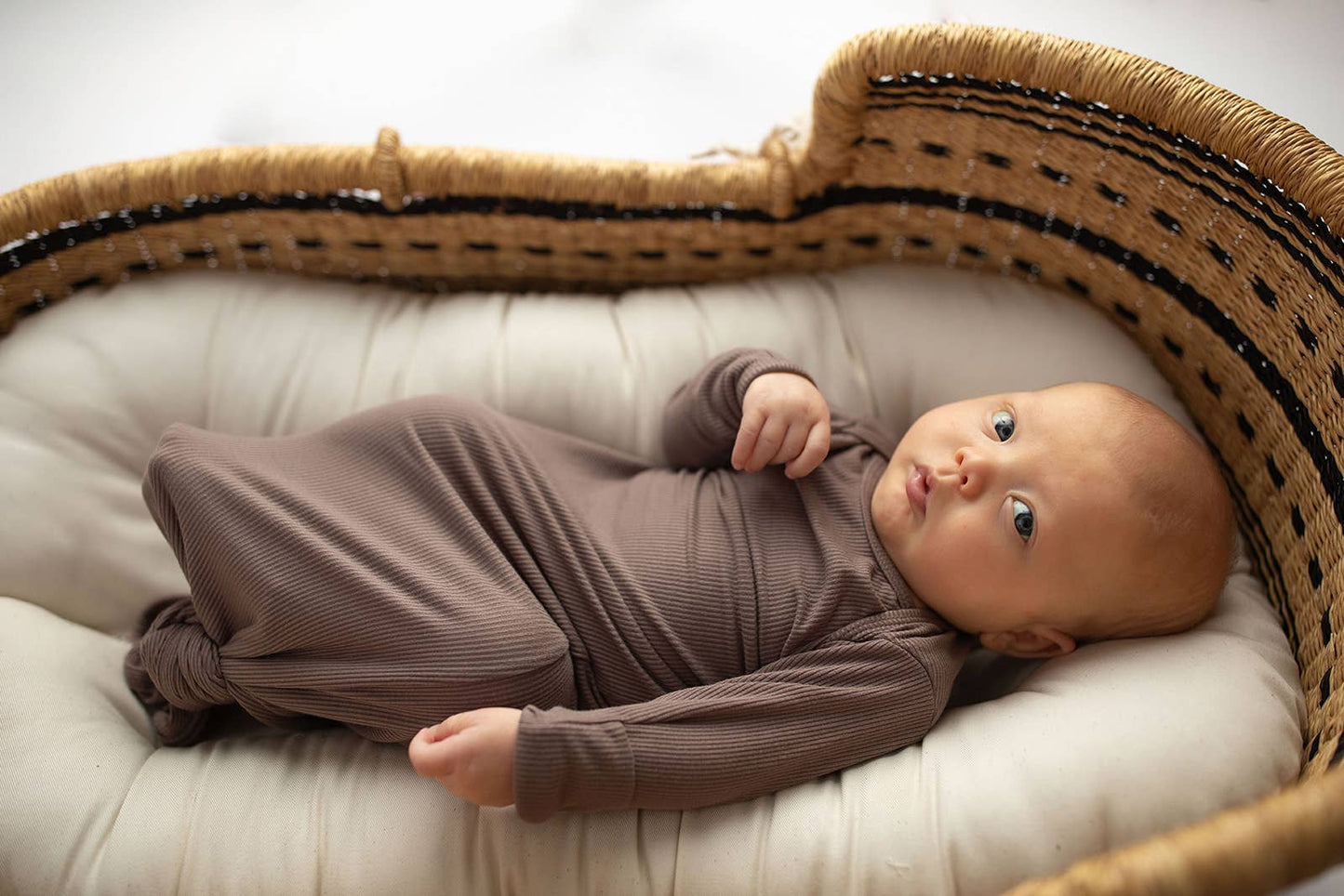 Cocoa Ribbed Knotted Gown