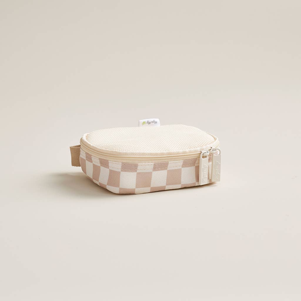 Taupe Checkered Packing Cubes