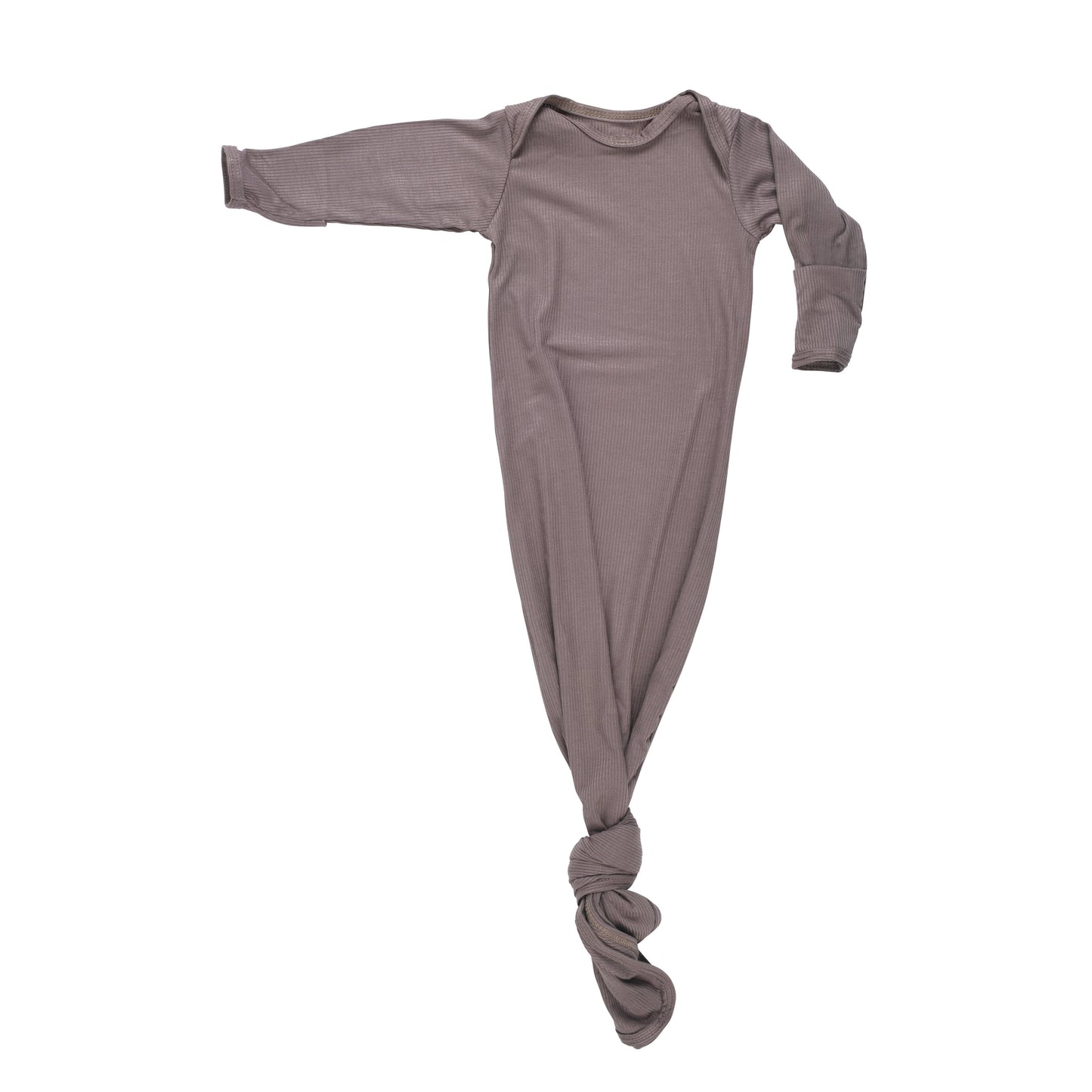 Cocoa Ribbed Knotted Gown