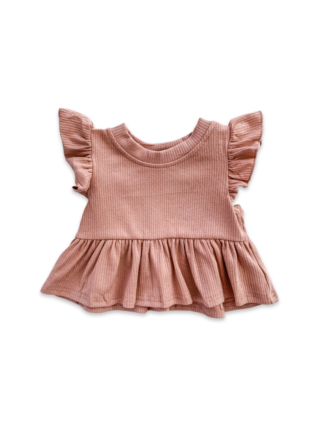 Flutter Sleeve Girl's Pink Shirt
