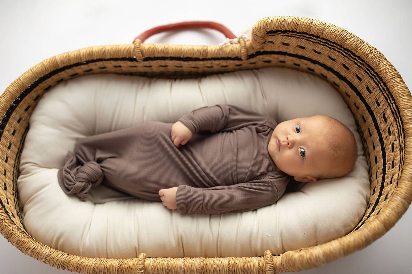 Cocoa Ribbed Knotted Gown