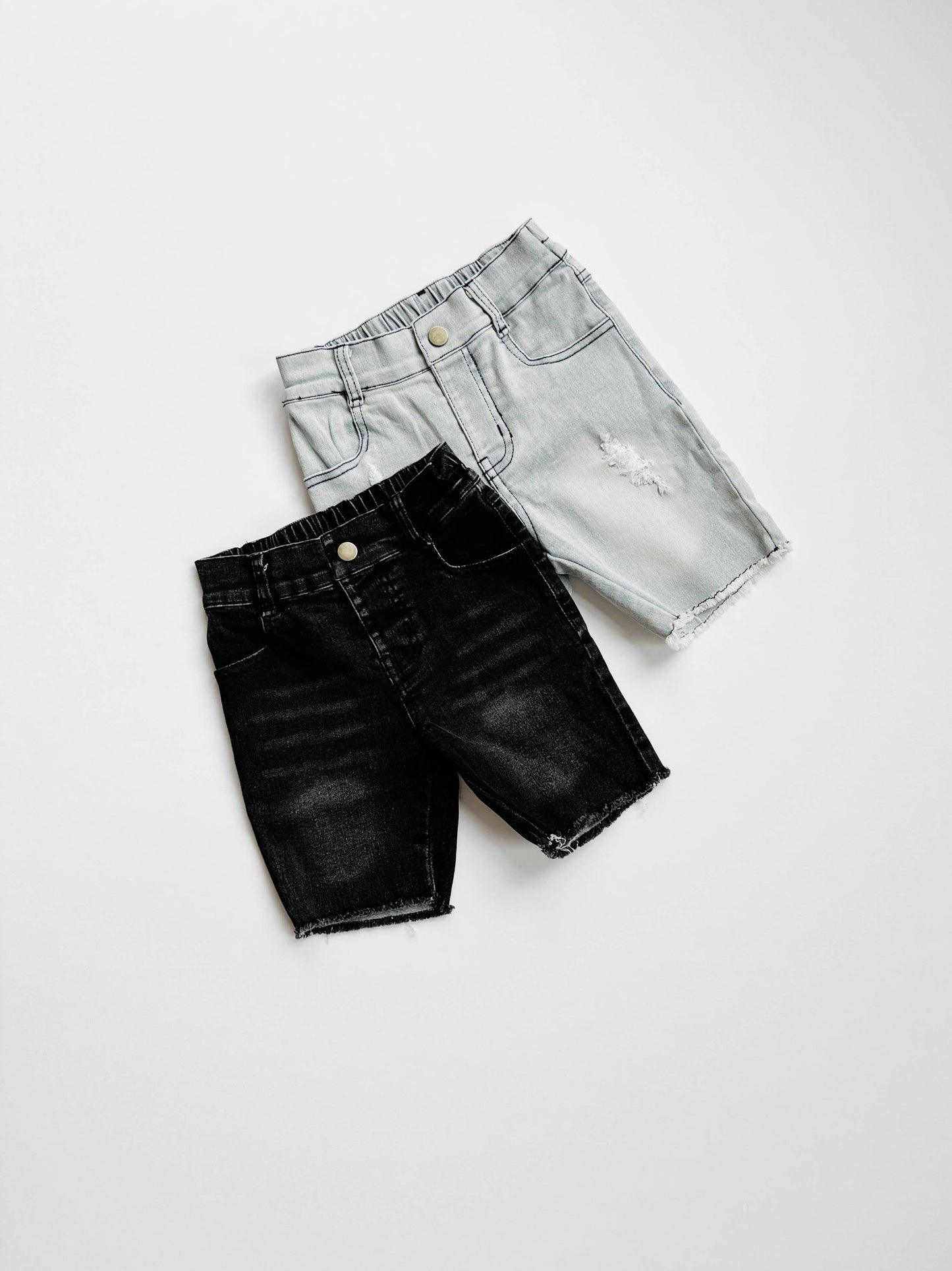 Black Bermuda Denim Shorts