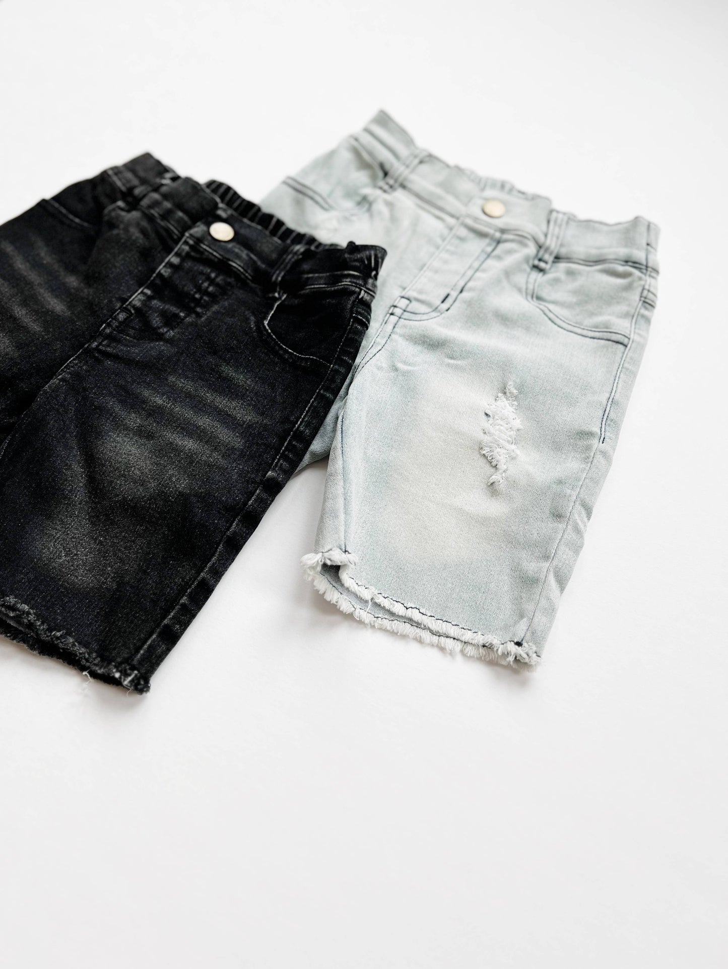 Black Bermuda Denim Shorts
