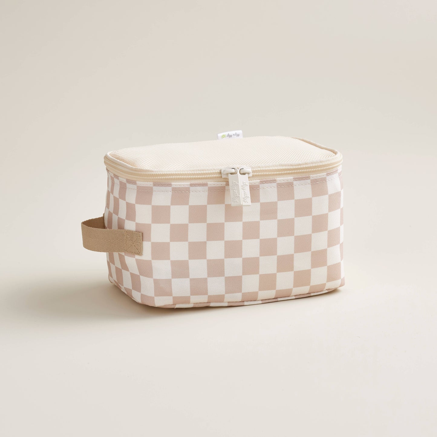 Taupe Checkered Packing Cubes