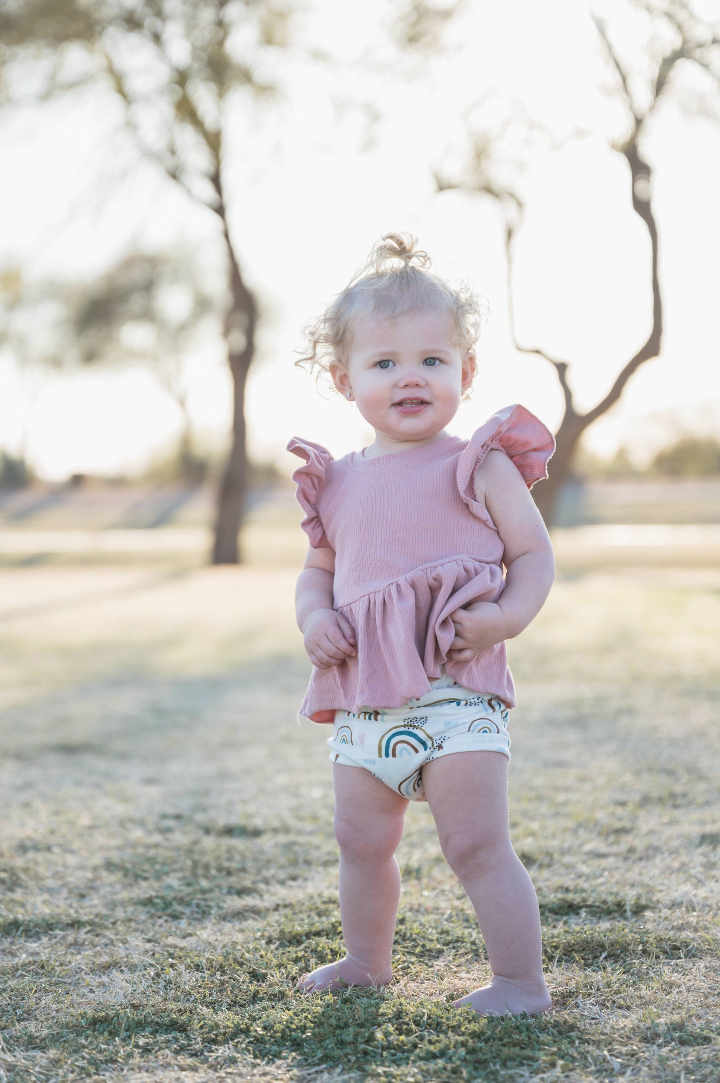 Flutter Sleeve Girl's Pink Shirt