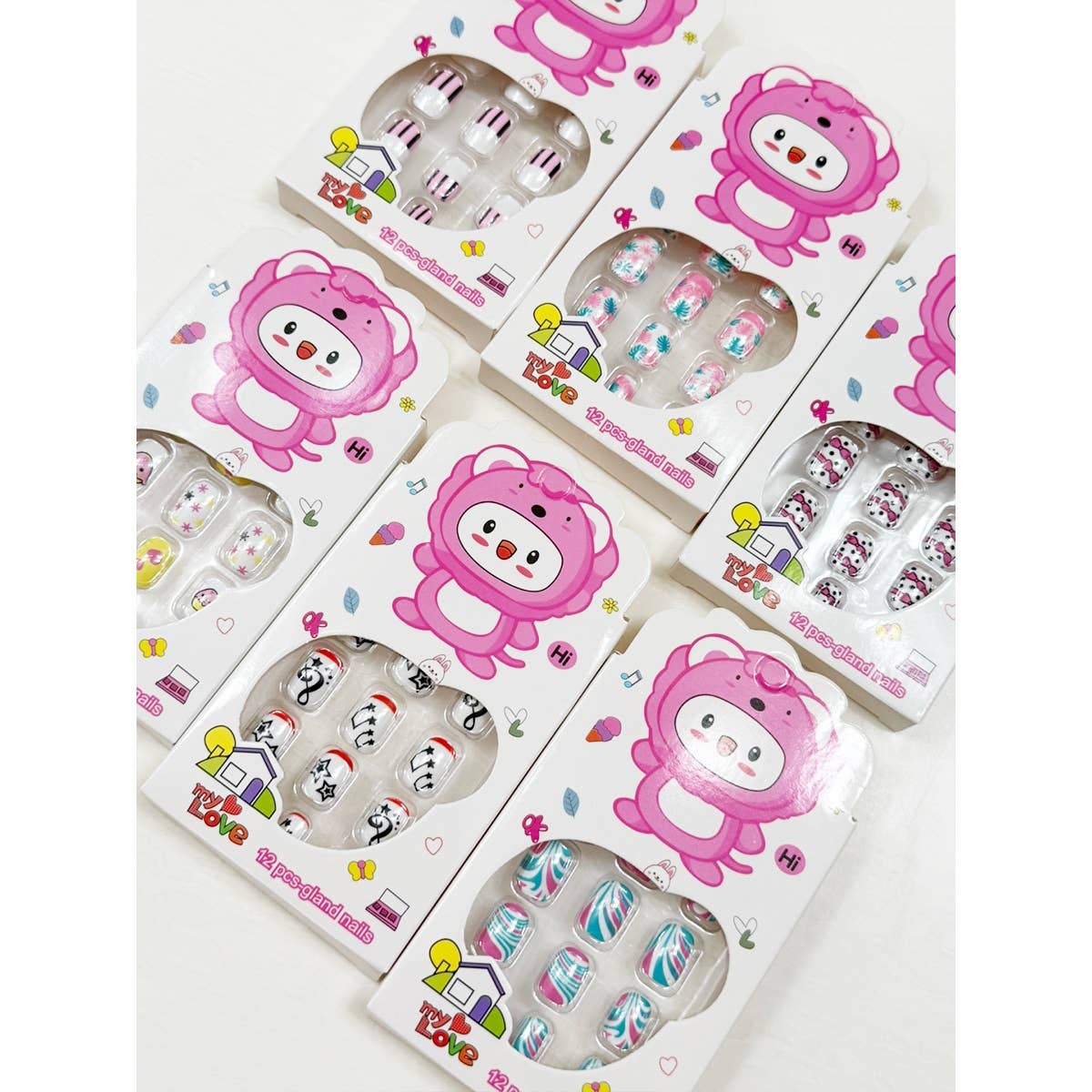 kids Press On Nails Set