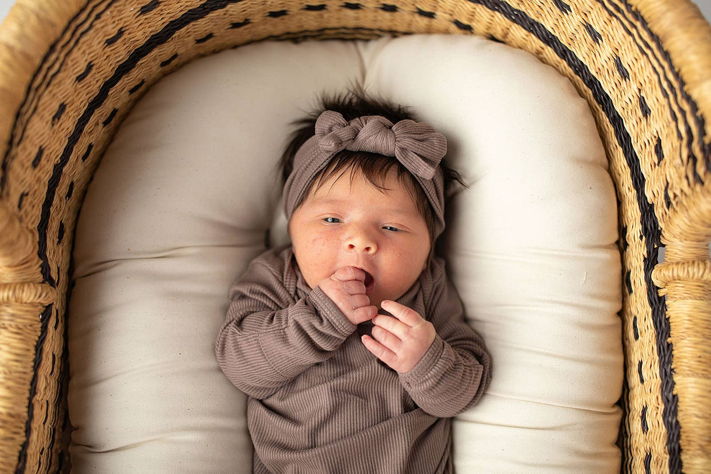Cocoa Ribbed Knotted Gown