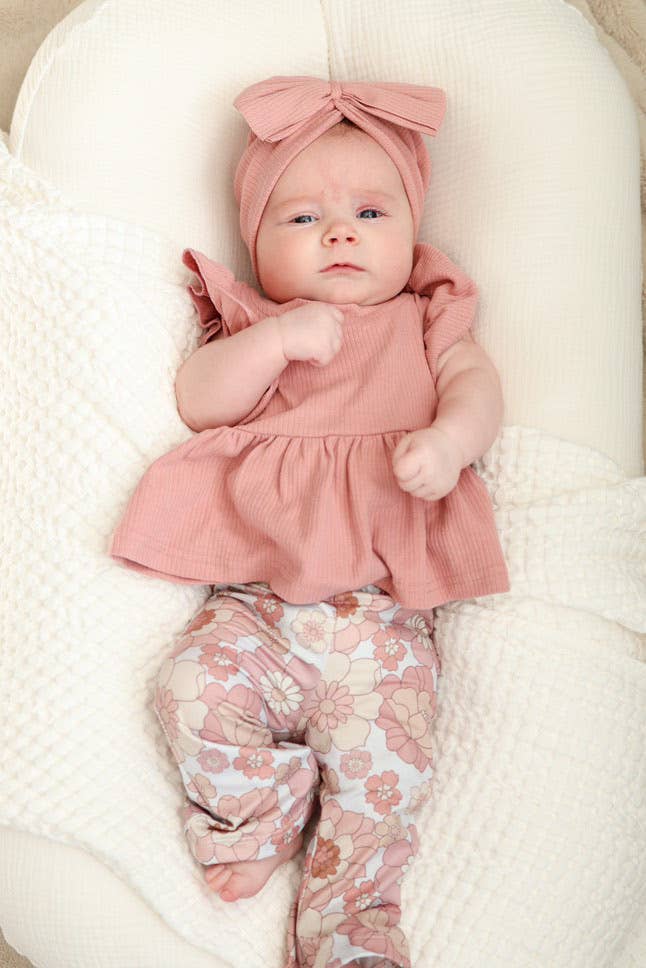 Flutter Sleeve Girl's Pink Shirt