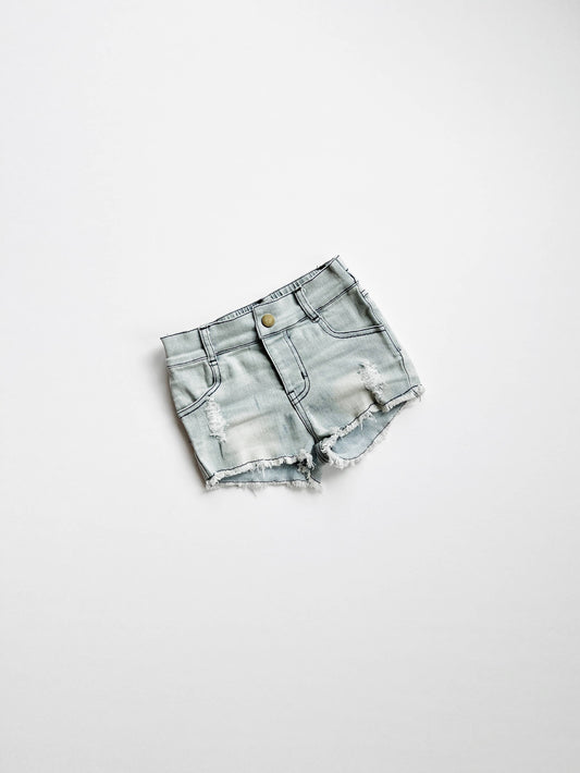 Girls Light wash Denim Shorts