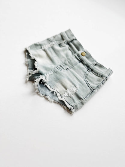 Girls Light wash Denim Shorts