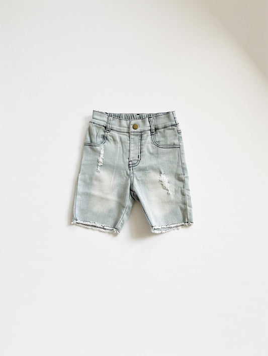 Distressed Bermuda Denim Shorts