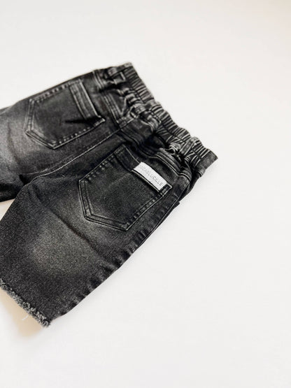 Black Bermuda Denim Shorts