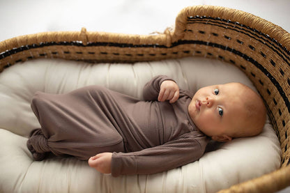 Cocoa Ribbed Knotted Gown