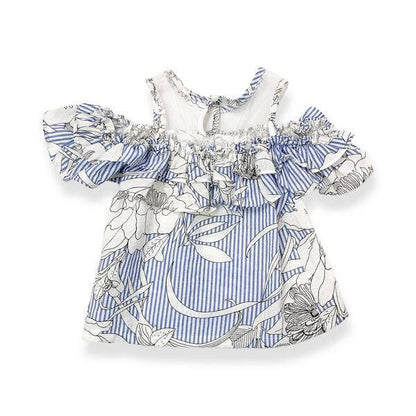Cold Shoulder Floral Blouse