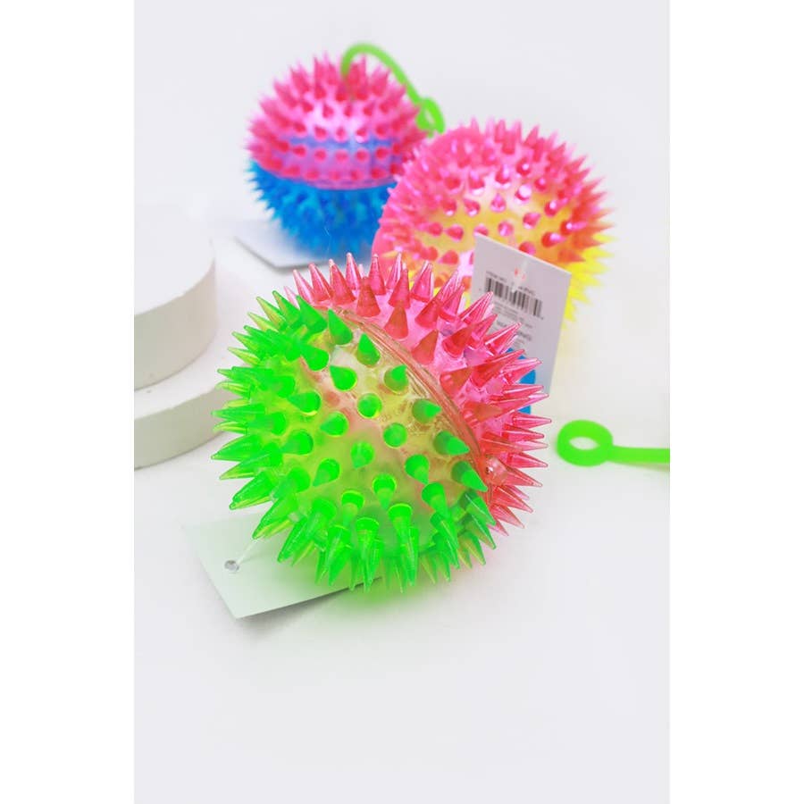 Light Up Spike Yoyo Ball With Squicky Sound