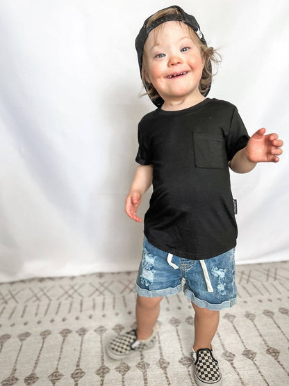Distressed Denim Short