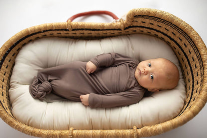 Cocoa Ribbed Knotted Gown