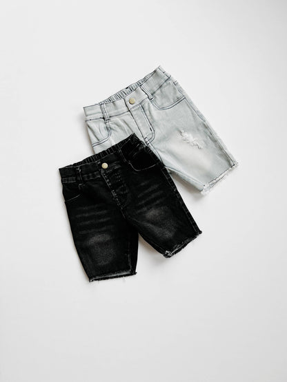 Black Bermuda Denim Shorts