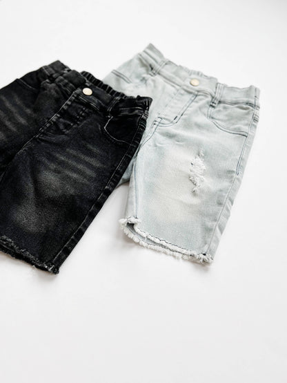 Black Bermuda Denim Shorts