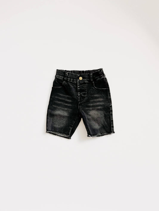Black Bermuda Denim Shorts