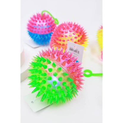 Light Up Spike Yoyo Ball With Squicky Sound
